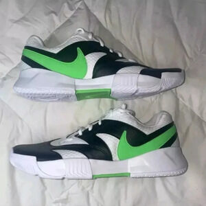 Nike Court Lite 4 Summit White Black Lime Green Men Tennis Shoe FD6574-105 Sz 13